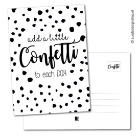 Kaart | Add a little confetti to each day