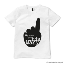 Verjaardagshirt | Hi, I'm this many 1