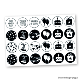 Stickers | Verjaardag | 24 stuks
