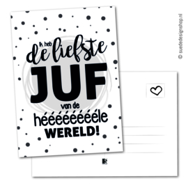 Kaart | De liefste juf van de hééééééééle wereld!