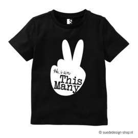 Verjaardagshirt | Hi, I'm this many 2