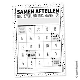 Aftelposter | Samen aftellen | BLANCO