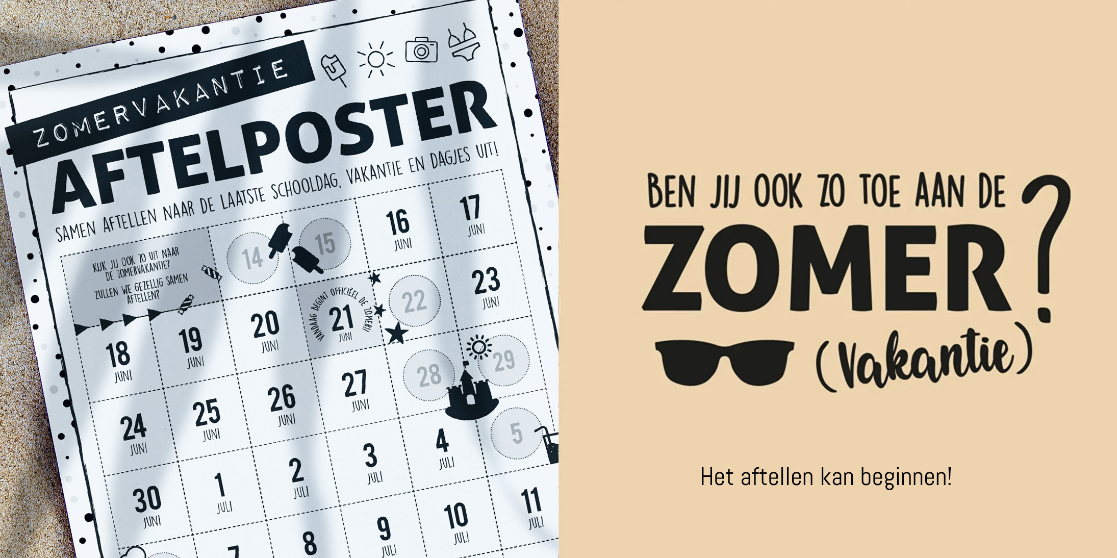 Aftellen naar de zomer (vakantie)