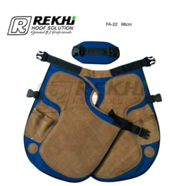 Apron - Suède met Blue 68cm