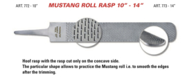 MUSTANG roll 25cm RVS gebogen.