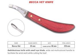 Becca VET  Loopknive  6mm