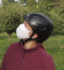 MASKER - Wit - Herbruikbaar 30 x  te wassen, Kleiner van oor tot oor en kleiner van neus tot kin