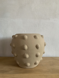 Beige decoratieve bloempot Bublé