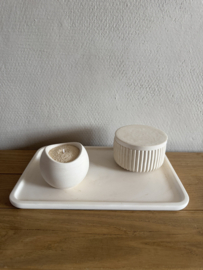 Hand Gegoten Jesmonite Dienblad in Marmerlook – Luxe & Duurzaam