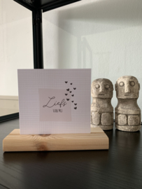 Dubbele kaart met envelop "liefs van mij"