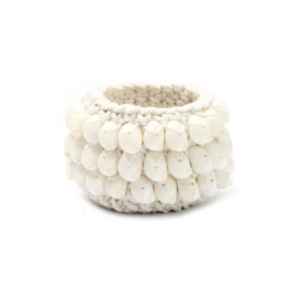 The Kai Macrame Candle Holder White S