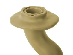 Candle Holder Organic Swirl Large Latte Brown