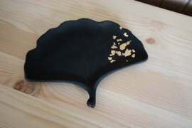 Handgemaakt Ginkoblad Zwart/goud
