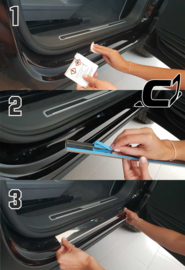 Instaplijsten BYD Dolphin I Hatchback (2025–) – RVS dorpelbescherming met luxe afwerking