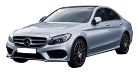Kofferbakmat Mercedes C-Klasse W205 Sedan (03.2014–11.2020) Speciaal voor modellen met neerklapbare achterbank