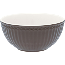 Greengate Cereal bowl Alice dark chocolate.