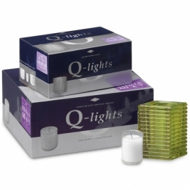 Q-Lights® Square ribbed glass lime