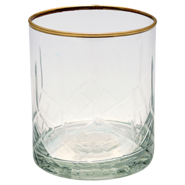 Greengate Whiskyglas clear diamond cutting w/gold