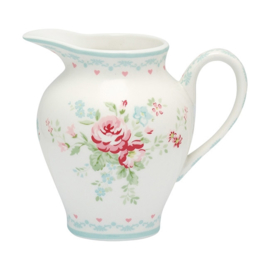 Greengate creamer round Abelone white