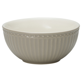 Greengate Cereal bowl Alice warm grey.