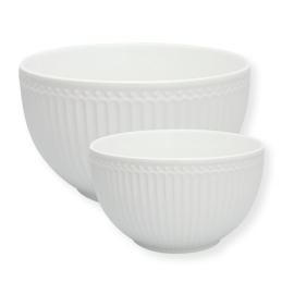 Greengate serving bowl Alice white set van 2