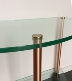 Roltafel halfrond koper