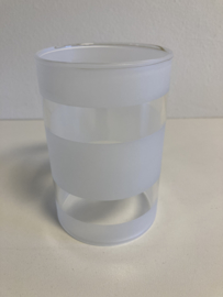 Cilinderglas met matte banen.