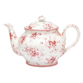 Greengate Theepot / teapot  round Abelone Raspberry