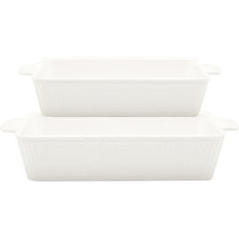 Greengate Oven Dishes Alice white rectangular 16 cm x 27 cm x 6 cm