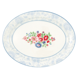 Greengate Oval serving plate Ailis white
