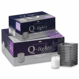 Q-Lights® Square ribbed glass smoke