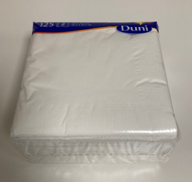 Duni servetten wit 40x40cm