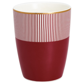 Greengate Latte cup/beker Corine bordeaux.