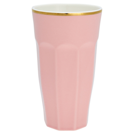 Greengate French latte beker pale pink w/gold