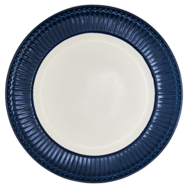 Greengate Ontbijtbord/plate Alice dark blue.
