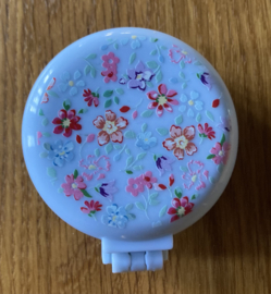 Greengate Pocket mirror round/w brush Belle pale blue