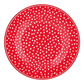 Greengate Gebaksbordje/small plate Dot red.