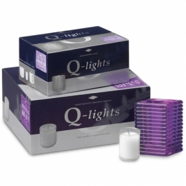 Q-Lights® Square ribbed glass paars
