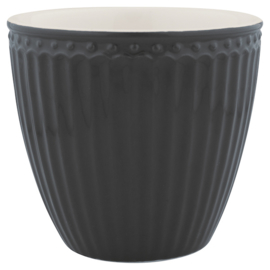 Greengate Latte cup/beker Alice dark grey.