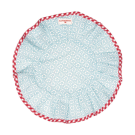 Greengate bread basket round napkin Sonja pale blue