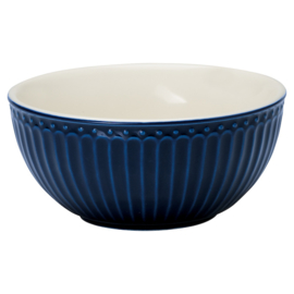 Greengate Cereal bowl Alice dark blue.