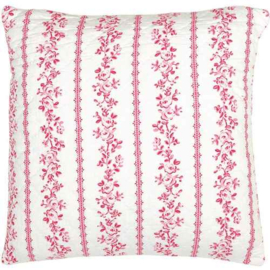 Greengate Quilt kussensloop /cushion Audrey raspberry 50x50 cm