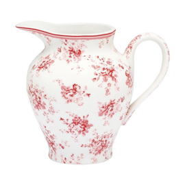 Greengate creamer round Abelone Raspberry