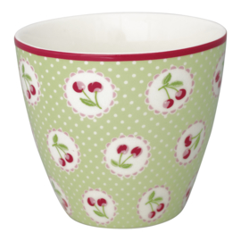 Greengate Latte cup/beker Cherry berry p. green