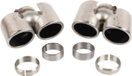 TAIL PIPE KIT, CARRERA LOOK, STAINLESS STEEL, LEFT/RIGHT