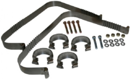 MOUNTING KIT FOR REAR EXHAUST, WITH CLAMPS, STRAPS, NUTS & BOLTS