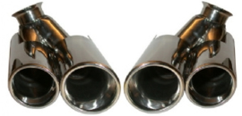 TAIL PIPE KIT, TURBO LOOK, LEFT/RIGHT, STAINLESS STEEL