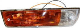 TURN SIGNAL LIGHT, COMPLETE WITH HOUSING AND RUBBER SEAL, CLEAR/YELLOW, LEFT (EU VERS.)