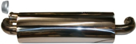 EXHAUST, SPORT, REAR, STAINLESS STEEL, POLISHED. WITH TÜV/EEC APPROVAL