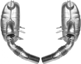 EXHAUST SET, SPORT, REAR, OE-STYLE, STAINLESS STEEL. WITH TÜV/EEC APPROVAL